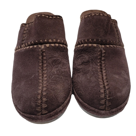 Sonoma | Juliette Bohemian Genuine Suede Leather Brown Slip On Clogs Women's 8 - Picture 4 of 12